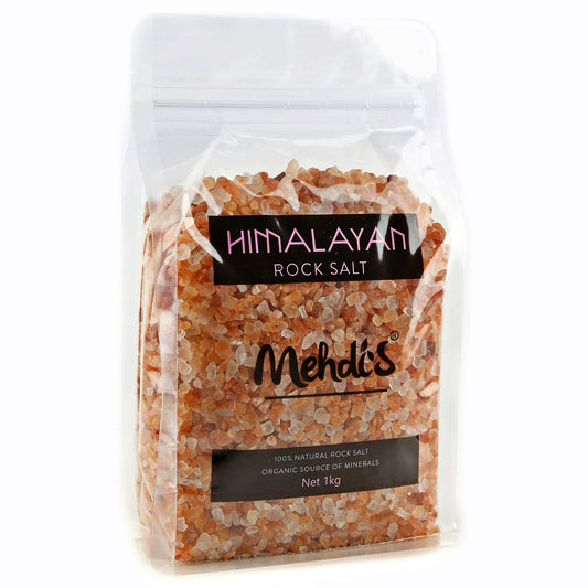 HIMALAYAN PINK ROCK SALT COARSE 1 KG REFILL BAG - HIMALAYAN SALT 