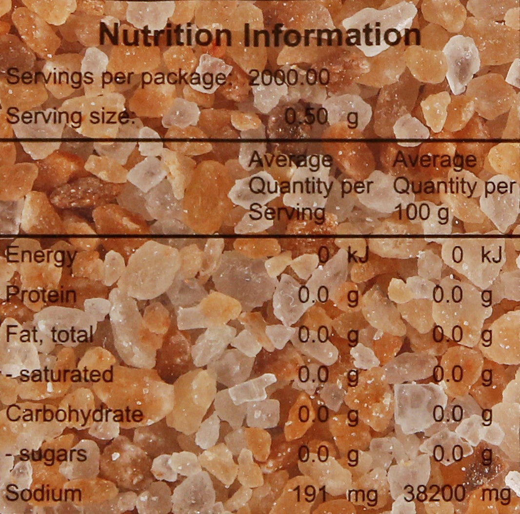 HIMALAYAN PINK ROCK SALT COARSE 1 KG REFILL BAG - HIMALAYAN SALT 